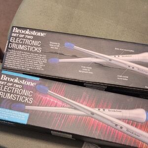 2 sets Brookstone Silver and Blue Electronic Drumsticks